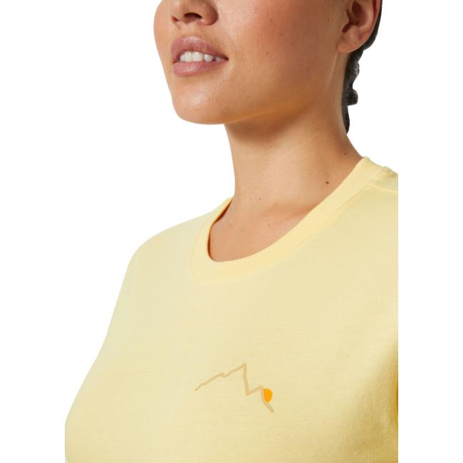  helly hansen F2F W ORGANIC COTTON LS TEE Yellow Cream