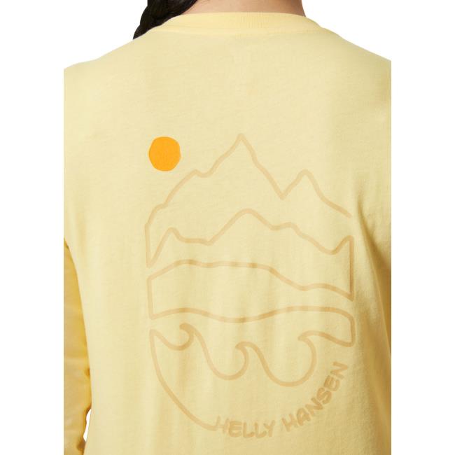  helly hansen F2F W ORGANIC COTTON LS TEE Yellow Cream