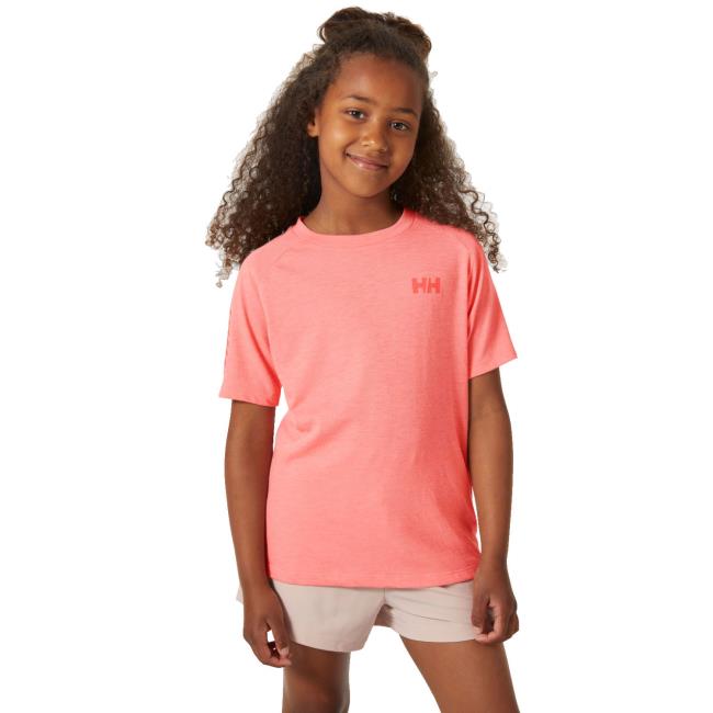  helly hansen JR LOEN TECH T-SHIRT Coral Almond Melang