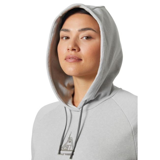 helly hansen  W F2F ORGANIC COTTON HOOD 2.0 Grey Fog M