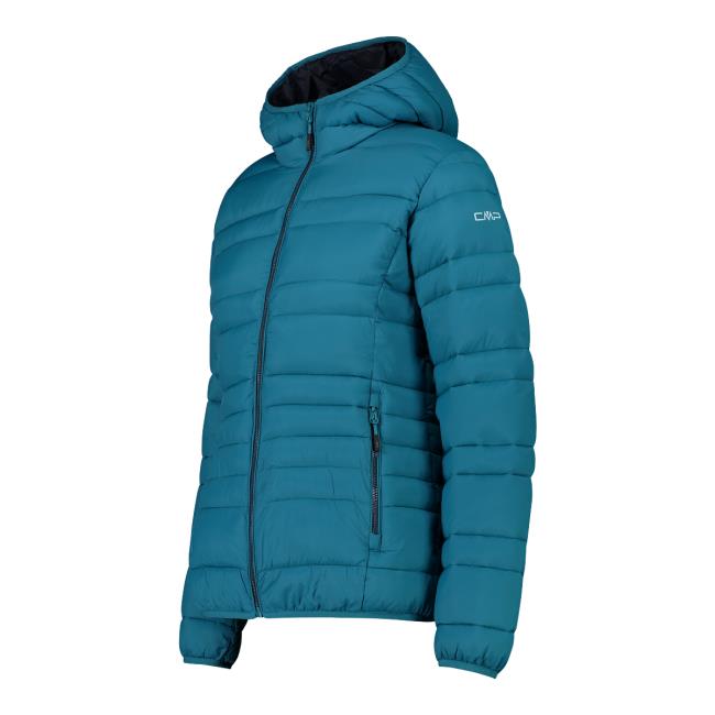 Cmp Woman Jacket Fix Hood Teal