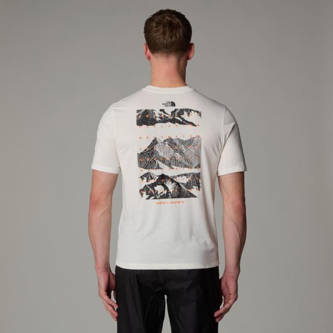 the north face  M FOUNDATION MOUNTAINS FACES TEE White D