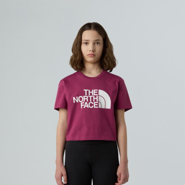 The North Face G S/s Crop Easy Tee Cyber Berry