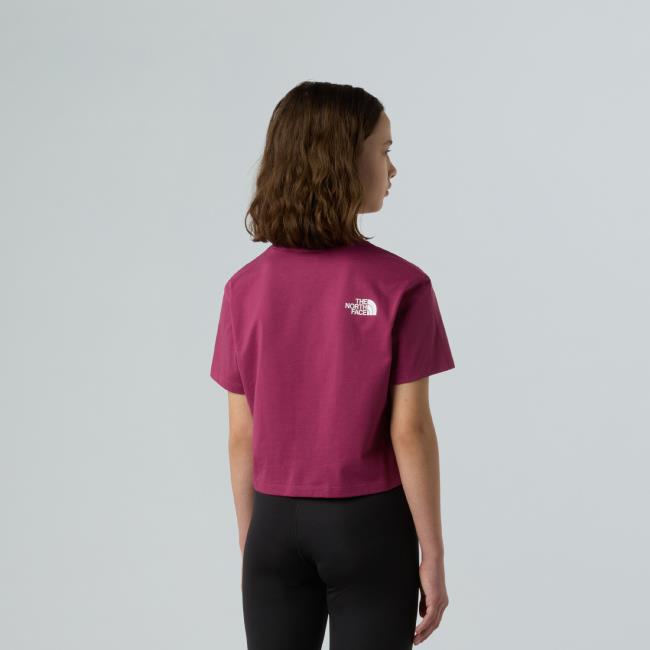 The North Face G S/s Crop Easy Tee Cyber Berry