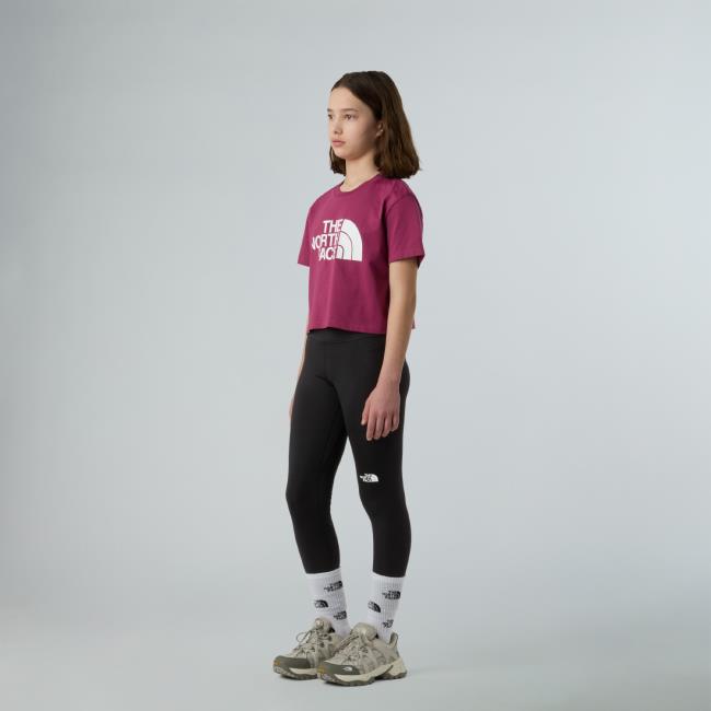 The North Face G S/s Crop Easy Tee Cyber Berry