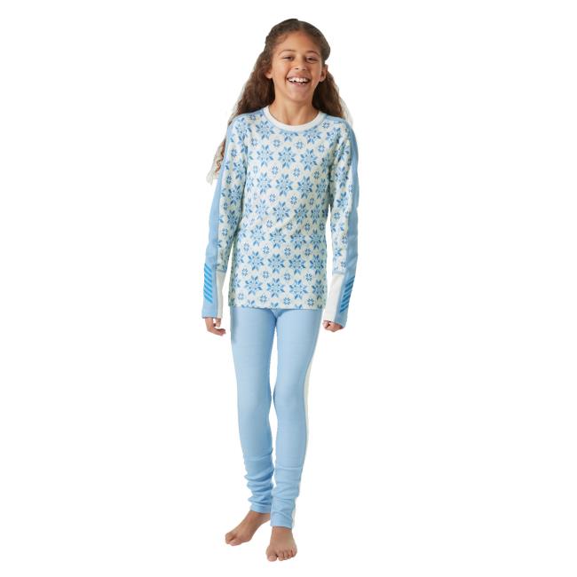 helly hansen JR GRAPHIC LIFA MERINO SET Bright Blue