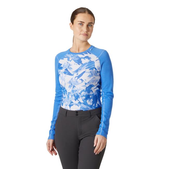  helly hansen W LIFA MERINO MIDW GRA CREW Ultra Blue