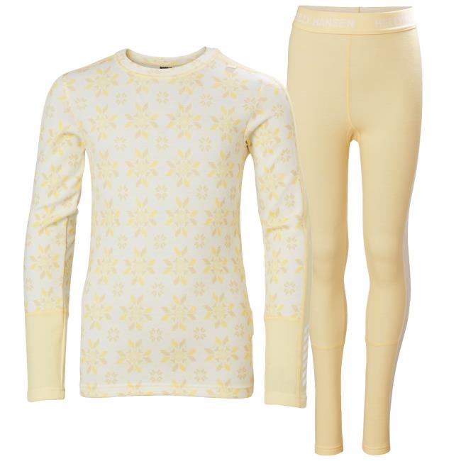 Kiegészítő helly hansen JR GRAPHIC LIFA MERINO SET Yellow Cream