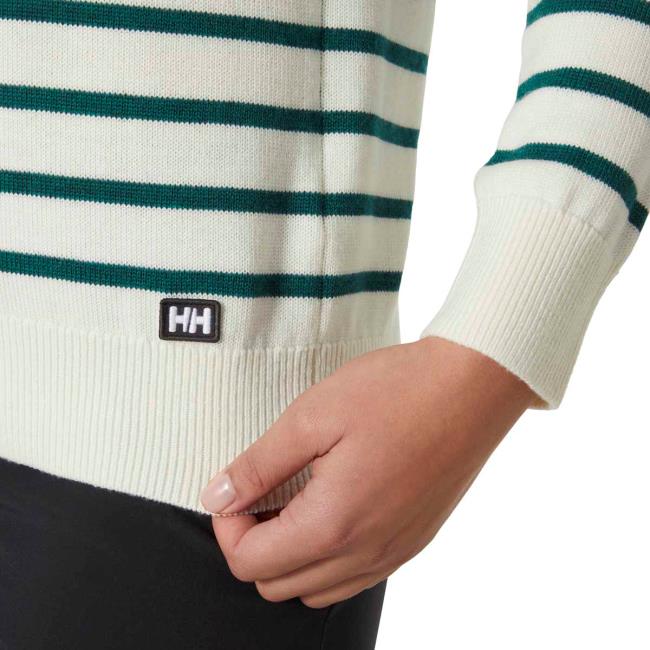  helly hansen W MOLENE WOOL SWEATER Emerald Stripe