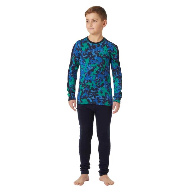 Póló helly hansen JR GRAPHIC LIFA MERINO SET Green