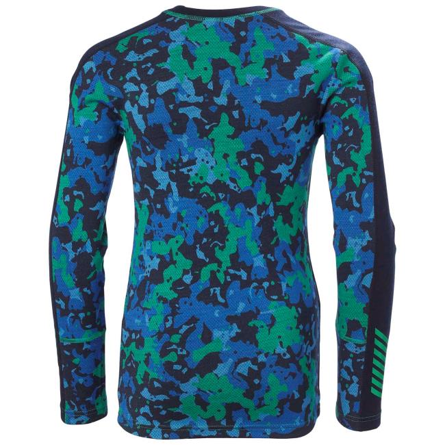 Póló helly hansen JR GRAPHIC LIFA MERINO SET Green