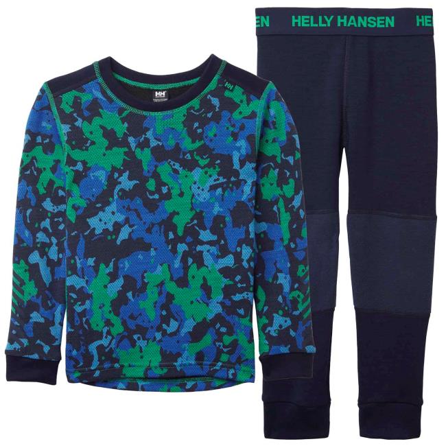 Póló helly hansen GRAPHIC LIFA MERINO SET Green