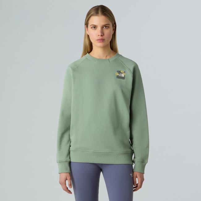 The North Face W Connect Relaxed Crew Sweat-graphi Slat
