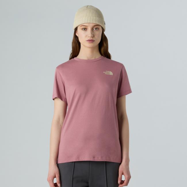The North Face W Ss Box Nse Relaxed Tee Nostalgia Rose/