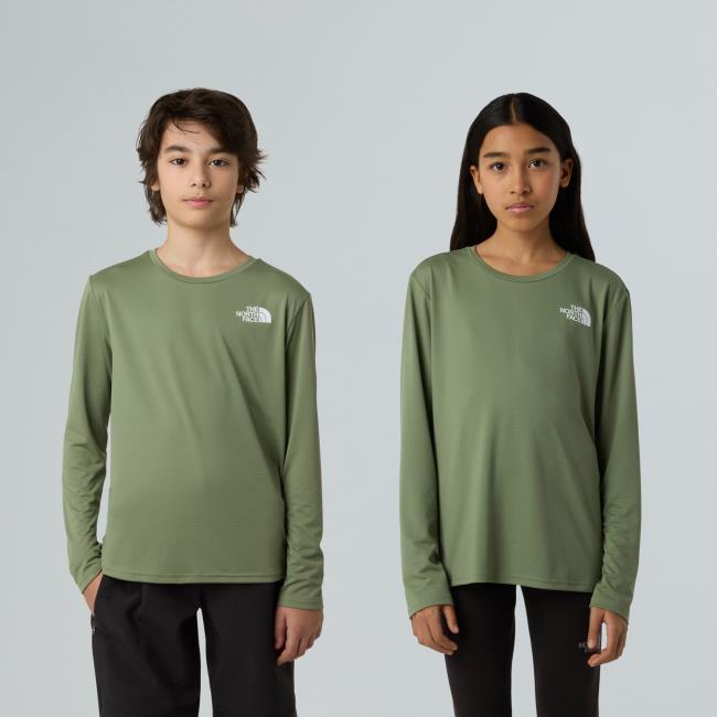 The North Face Teen 24/7 Ls Tee Bark Mist