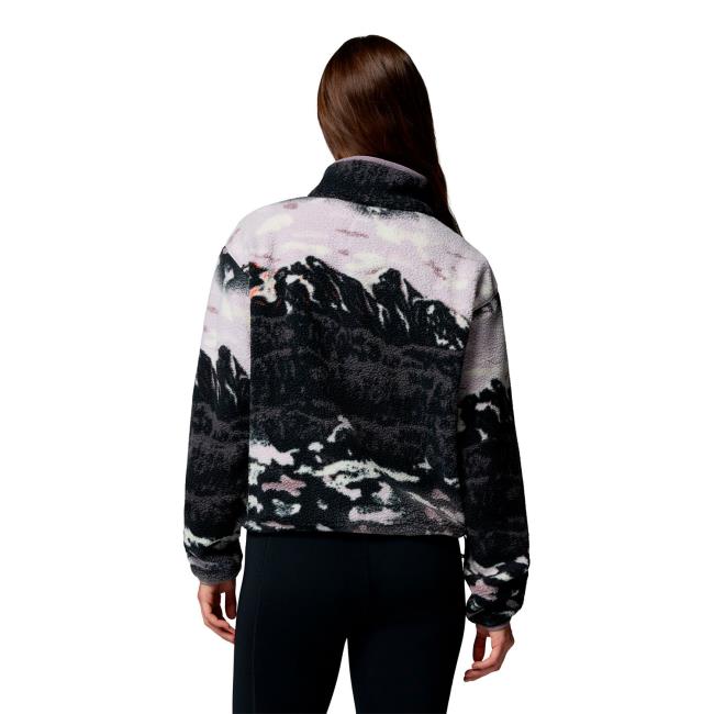 Fliskakna Columbia Helvetia Ii Printed Crop Half Snap Shale