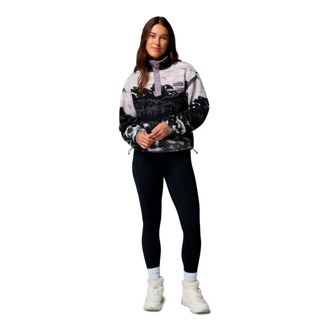 Fliskakna Columbia Helvetia Ii Printed Crop Half Snap Shale