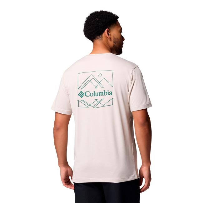 Columbia Kwick Hike Back Graphic Ss Tee Dark Ston