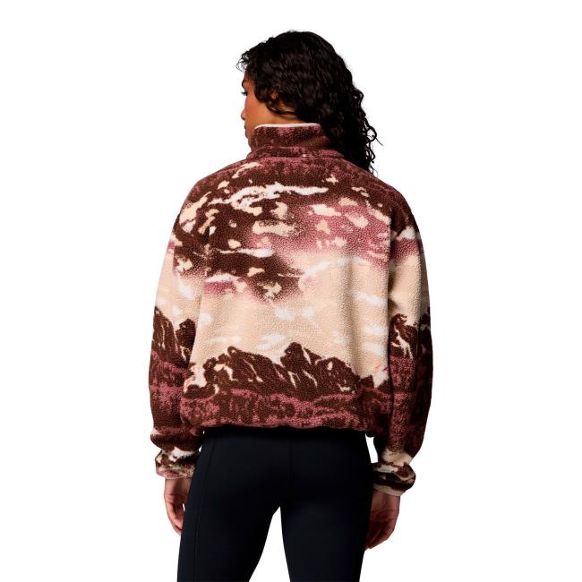 Columbia Helvetia Ii Printed Crop Half Snap Tobac