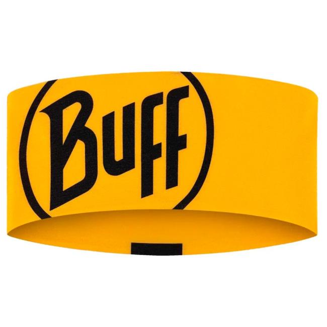 Buff Coolnet Uv Wide Headband Logo Yellow Logo Yello | Barrabes