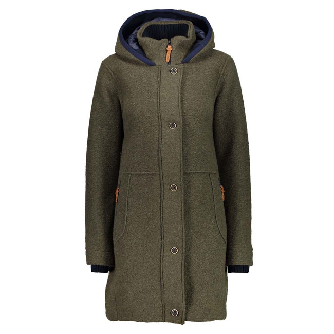  cmp WOMAN PARKA FIX HOOD Olive Mel.