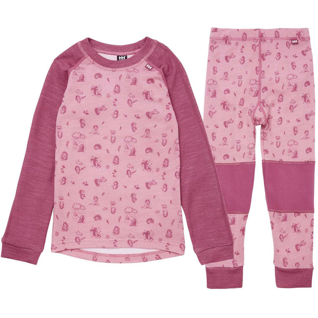  helly hansen K HH LIFA MERINO SET  BUBBLEGUM PINK