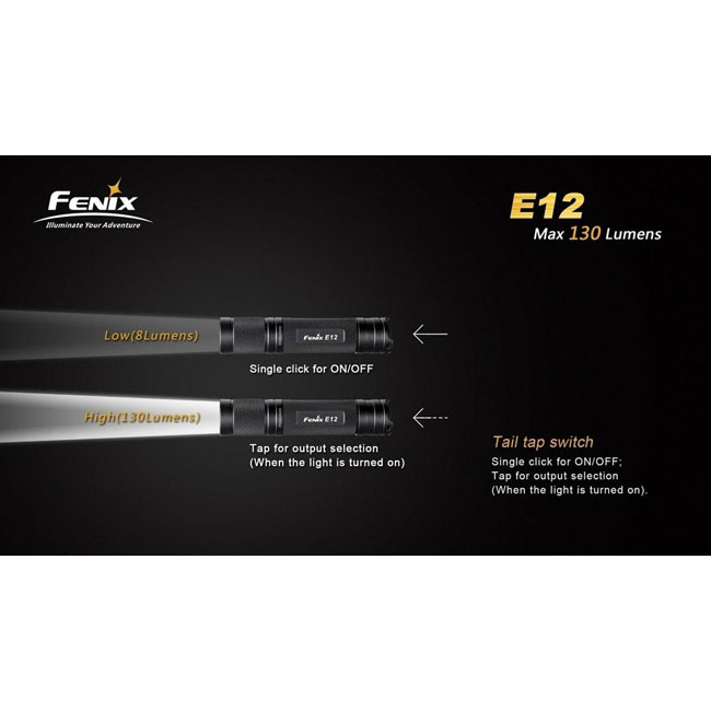 Fenix E12 130 Lm Negra