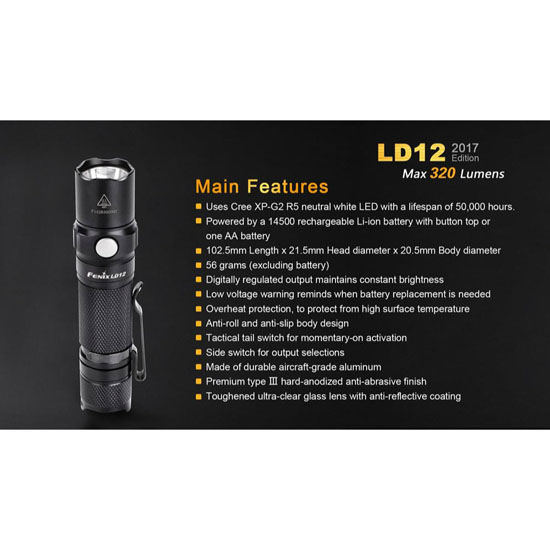 Linterna fenix LD12-N 320 lm