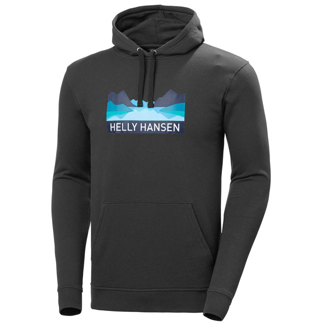  helly hansen NORD GRAPHIC PULL OVER HOODIE Ebony