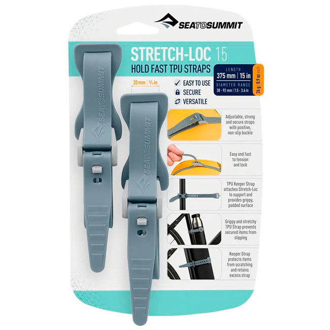  sea to summit Stretch-Loc 15 -20x375mm gris 2uds