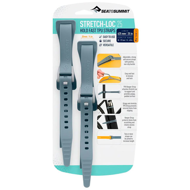 sea to summit  Stretch-Loc 25 -20x625mm gris 2uds