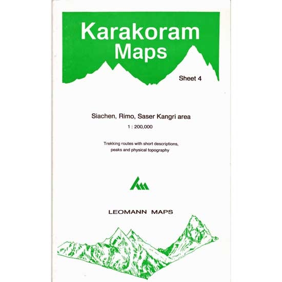  ed. leomann maps pu. Mapa Karakoram-4 Siachen Rimo Saser Ka