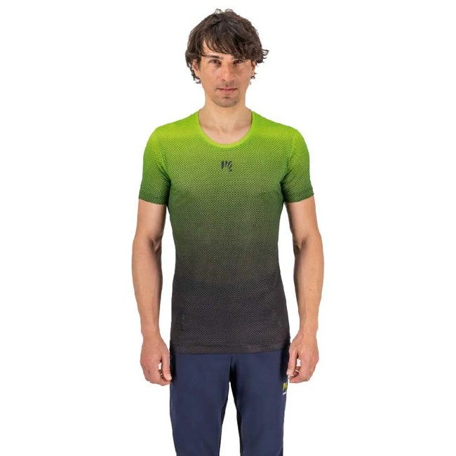 Marškinėliai karpos VERVE MESH T-SHIRT Black/Jasmine Green