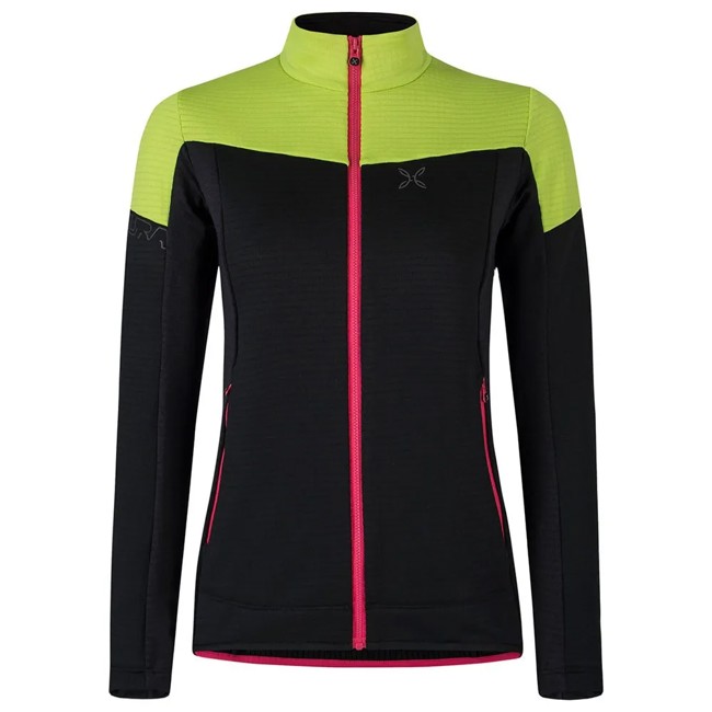 T-shirt montura STRETCH MIND MAGLIA WOMAN Nero/Verde Lim