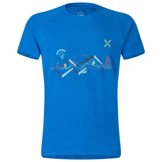 Camiseta montura SPORTY 2 Celeste/Verde Lime