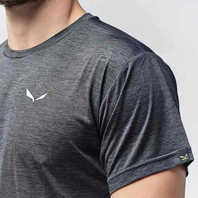 Marškinėliai Salewa Puez Melange Dry S/s Tee Black Out Mel