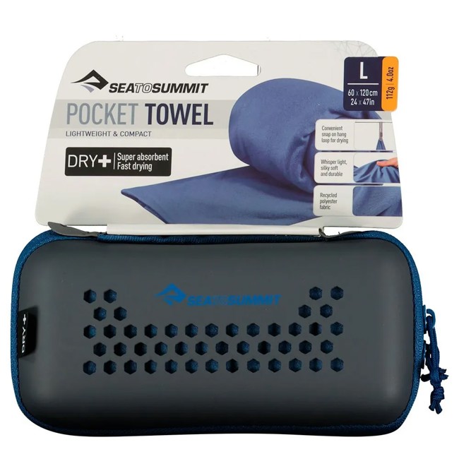 sea to summit Towel POCKET L azul marino