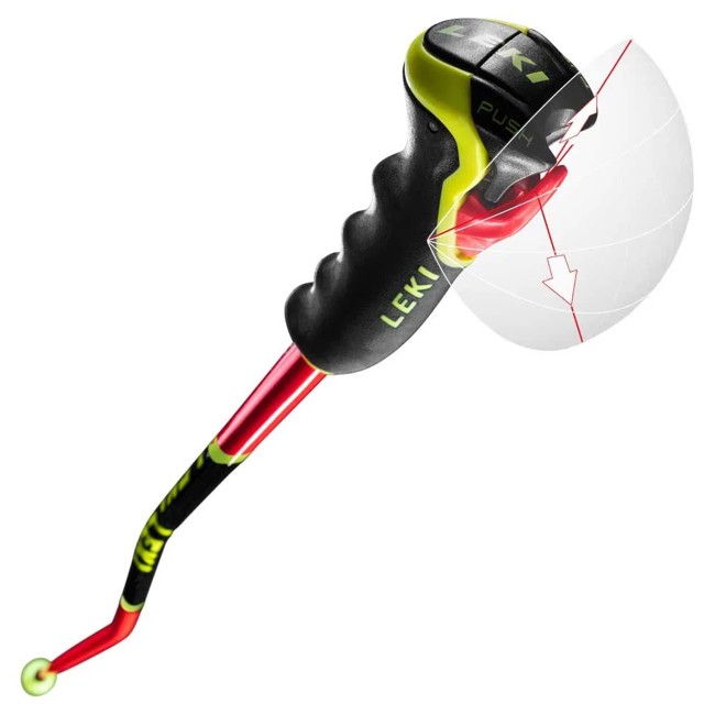 Hůlky Leki Gs 3d Bright Red-black-neonyellow