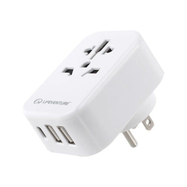 Accessorio Lifeventure Travel Adaptor W/ Usb (& Usb C)