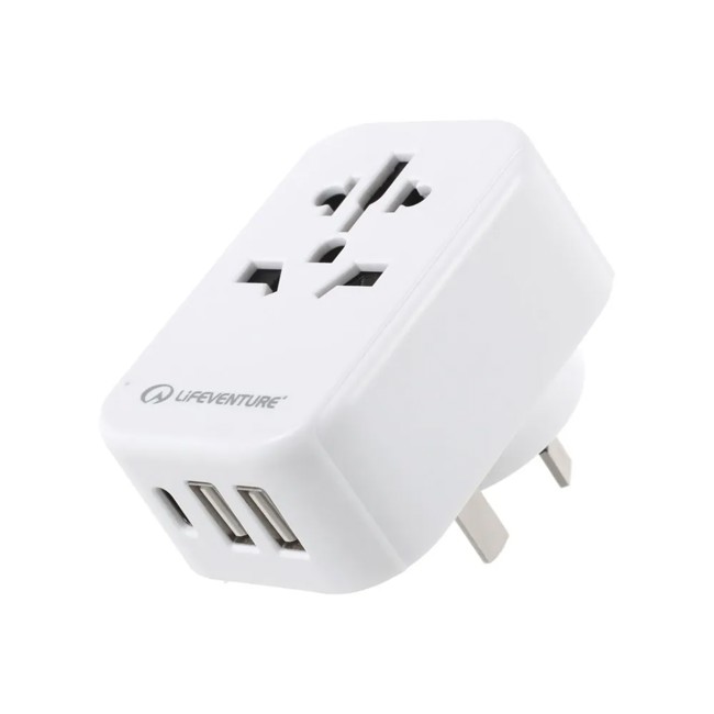Accessoire Lifeventure Travel Adaptor W/usb (& Usb C)