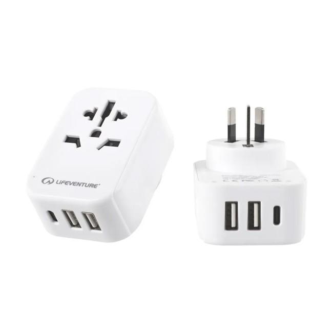Accessoire Lifeventure Travel Adaptor W/usb (& Usb C)