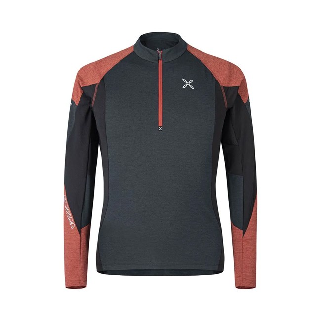 T-shirt montura ENERGY ZIP MAGLIA Antracite/Tobacco