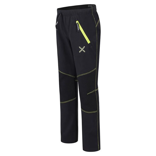 Calças Montura Hiking Pants Kids Nero/verde Lime