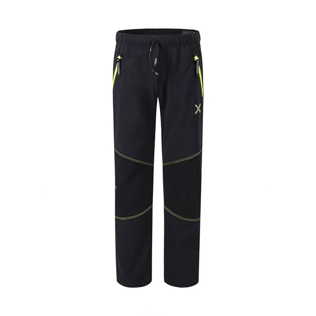 Calças Montura Hiking Pants Kids Nero/verde Lime