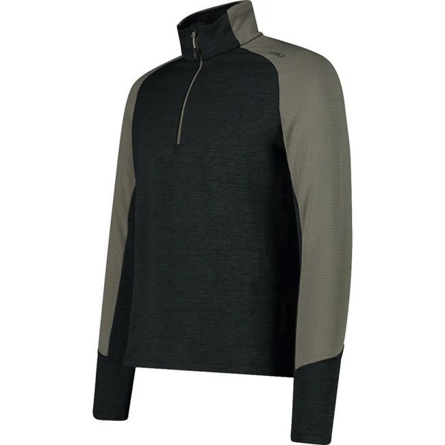 Pulover Cmp Sweat Nero Mel-kaki