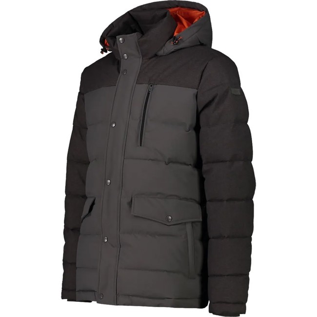 cmp Jacket LONG JACKET SNAPS HOOD DUST MEL.