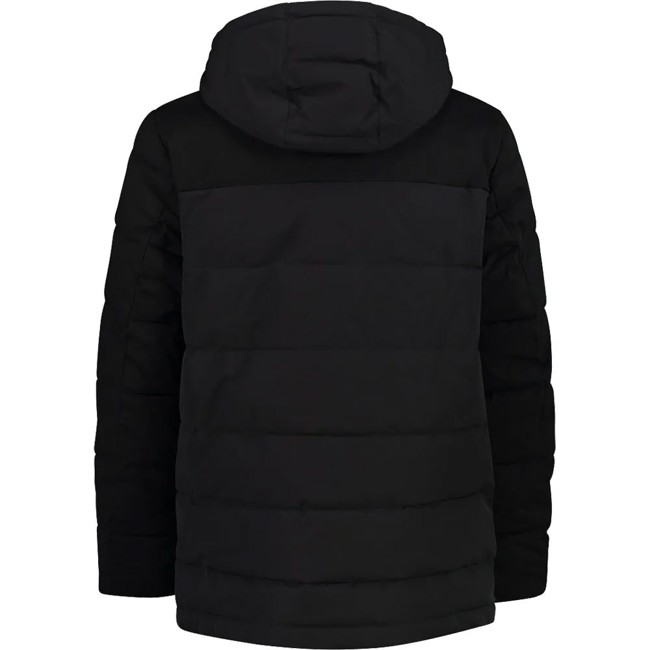 Bunda Cmp Long Jacket Snaps Hood Nero Mel.