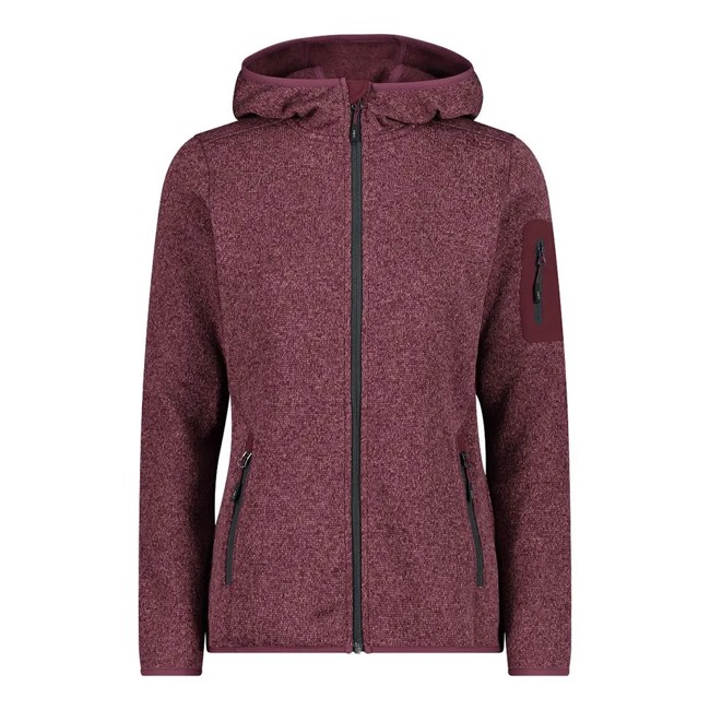 Polarfleece cmp FIX HOOD BURGUNDY