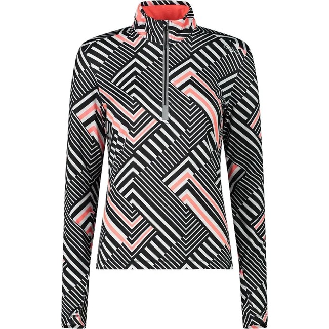 T-paita Cmp Sweat Nero-red Fluo