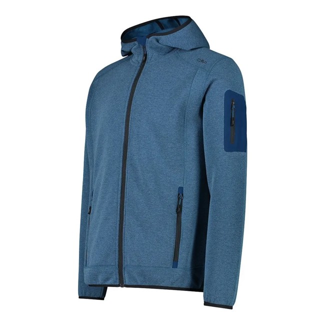 Fleeceová Mikina Cmp Fix Hood Petrol-ant